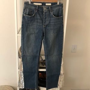 Pilcro high waisted crop flare jeans